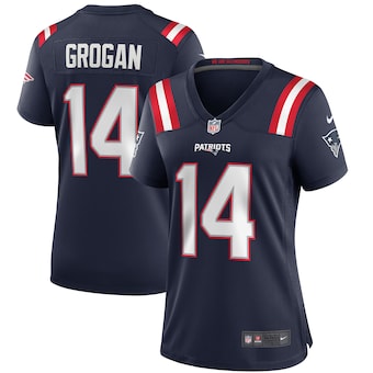 womens nike steve grogan navy new england patriots game reti